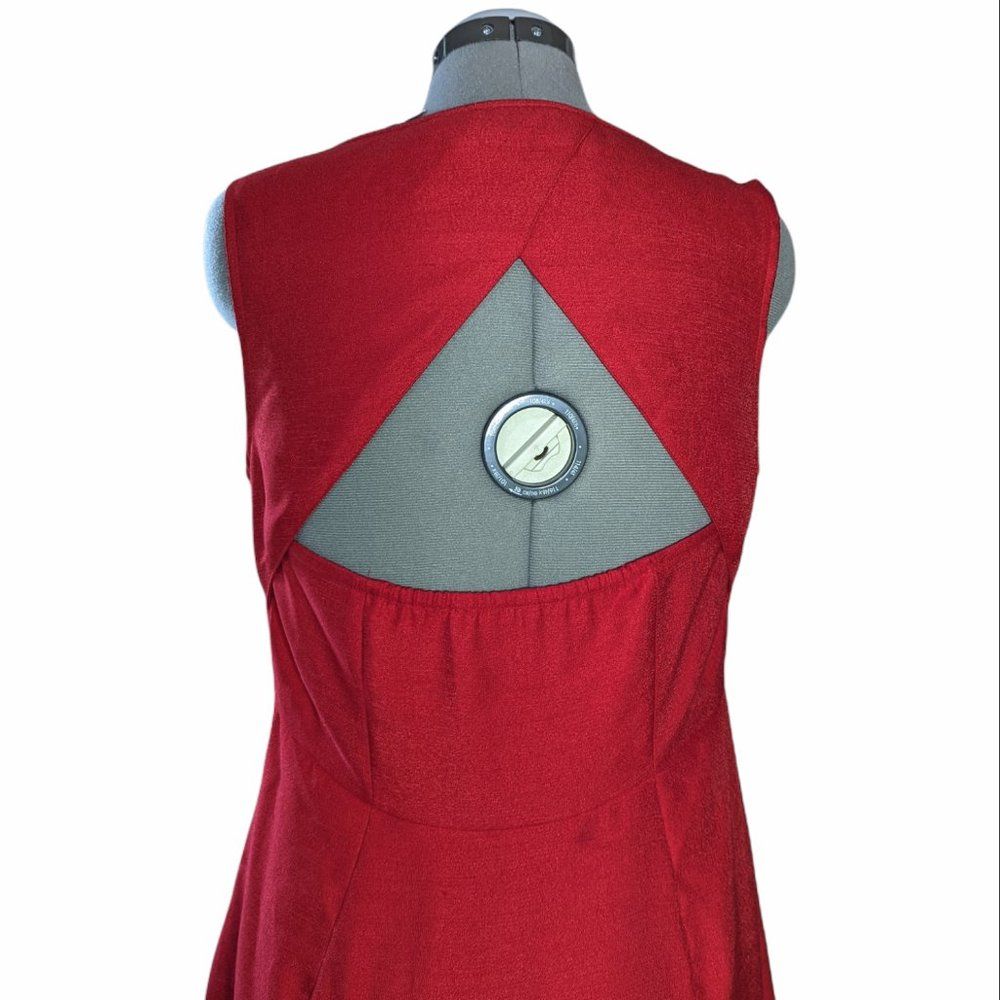 Women's Nwt The Limited Outback Red Cut Out Sleeveless Swing Dress, Size 12 — image 4 of 8